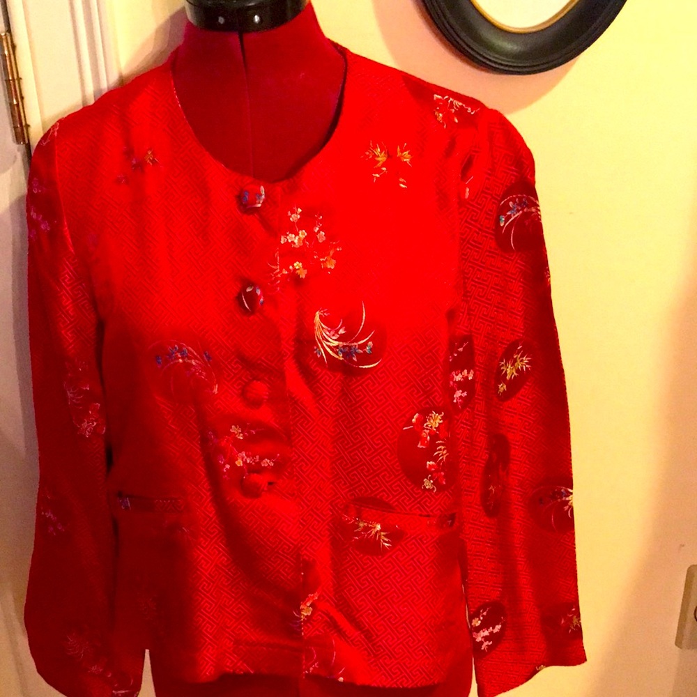 Vintage NWOT silk jacket M by April Cornell